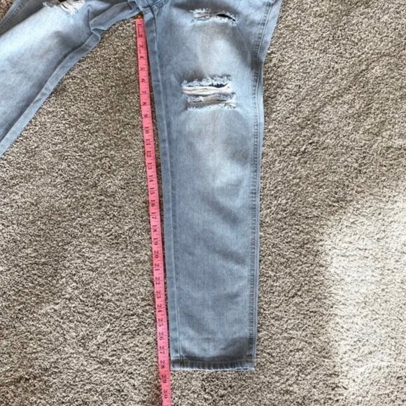 NWT Black Label light wash distressed women's overalls. Size S - Picture 14 of 15